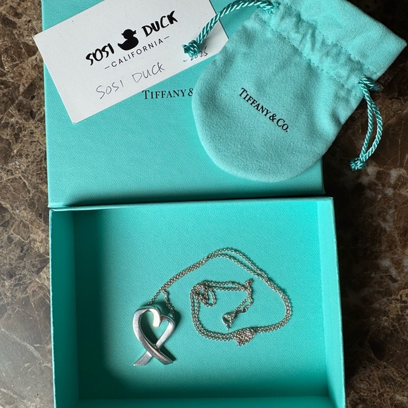 Tiffany & Co. Jewelry - Tiffany & Co. Silver Paloma Picasso Loving Heart Pendant Necklace -LARGE